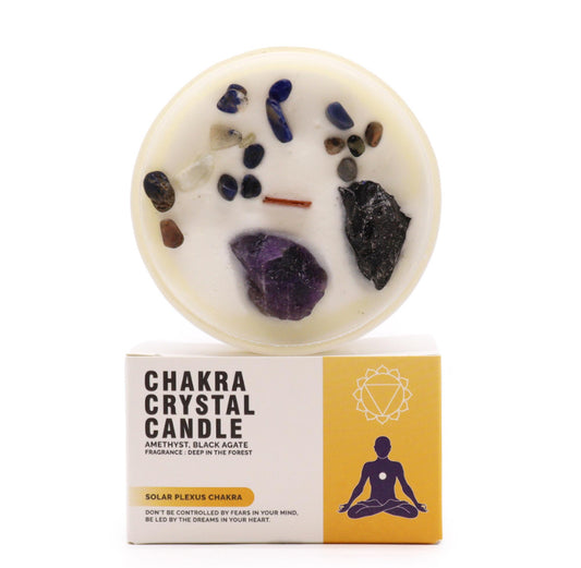 Chakra Crystal Candles - Solar Plexus Chakra