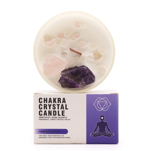 Chakra Crystal Candles - Third Eye Chakra