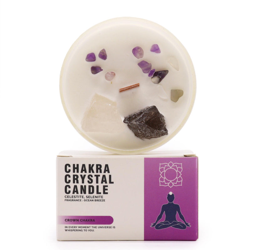 Chakra Crystal Candles - Crown Chakra