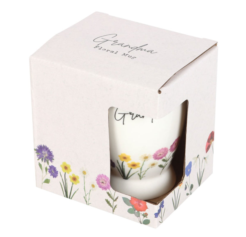 Grandma Wildflower Pedestal Mug