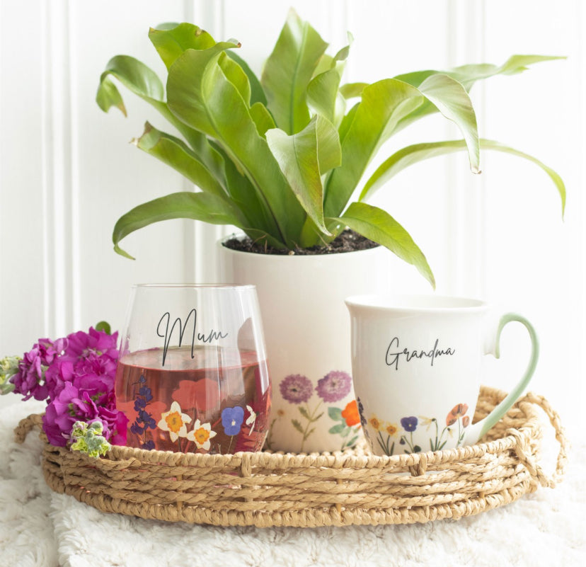 Grandma Wildflower Pedestal Mug