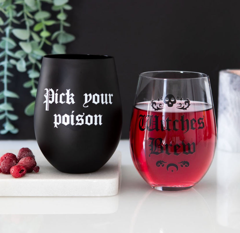 Witches Brew Stemless Wine Glass