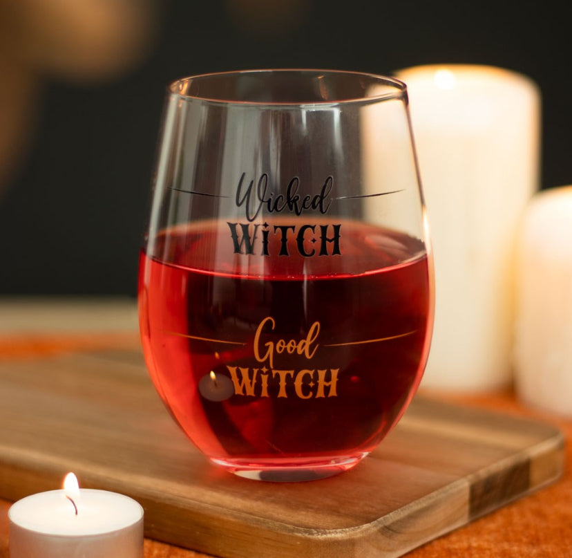 Wicked Witch Stemless Wine Glass