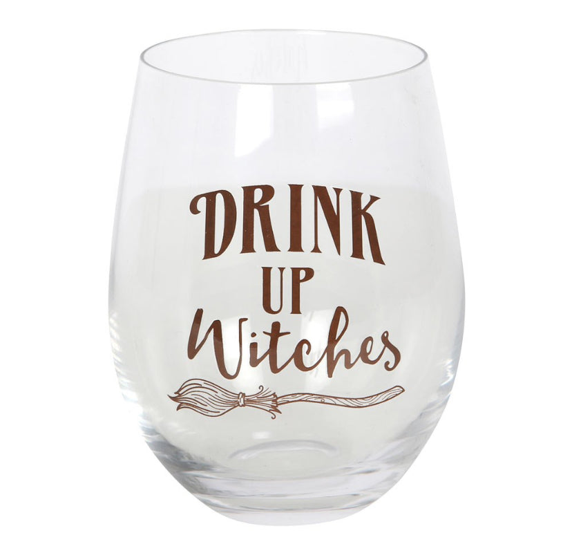 Drink Up Witches Stemless Glass