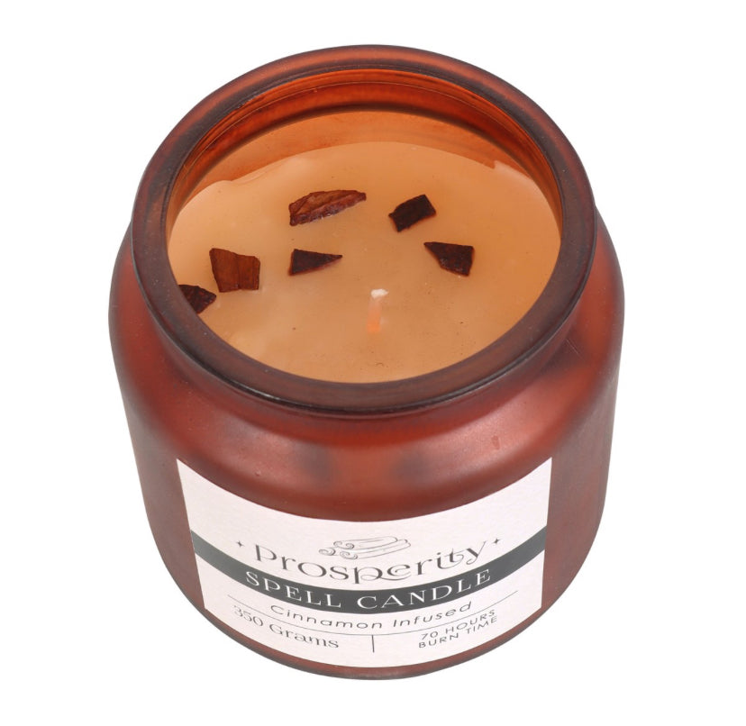 Cinnamon Infused Prosperity Spell Candle