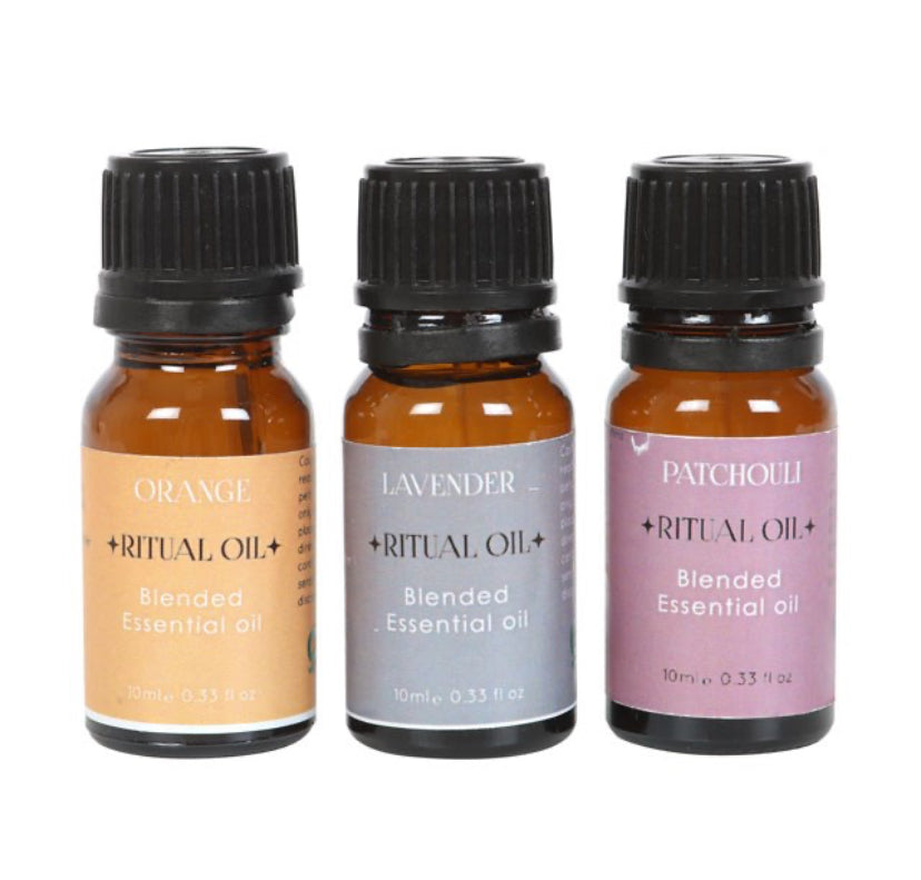 Set of 3 Stress Less Ritual Blended Essential Oils