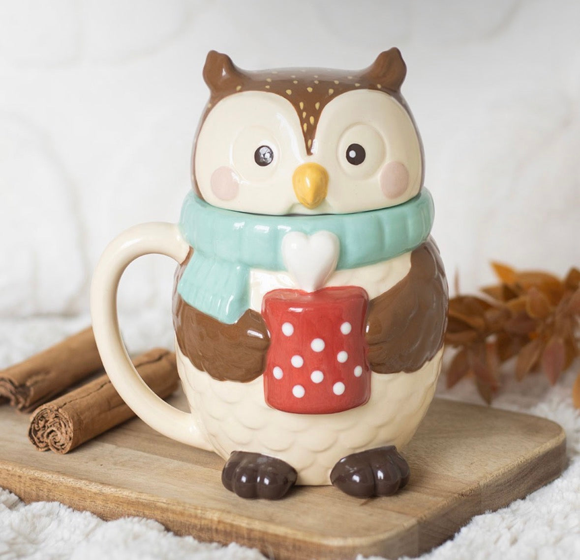 Oliver Owl Lidded Mug