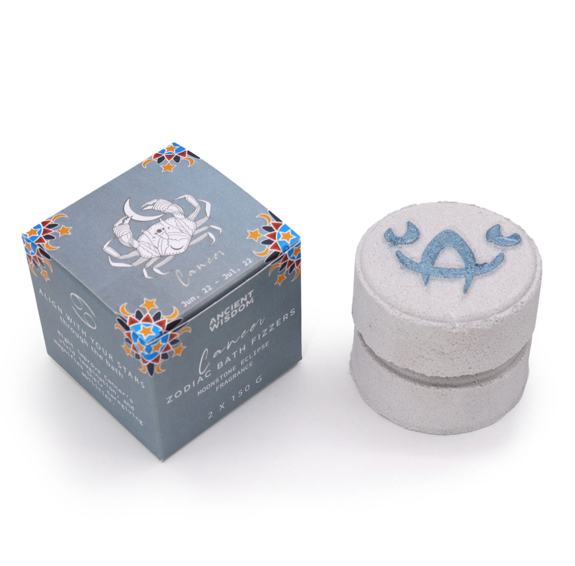 Set of Zodiac Bath Fizzers with Horoscope - Cancer
