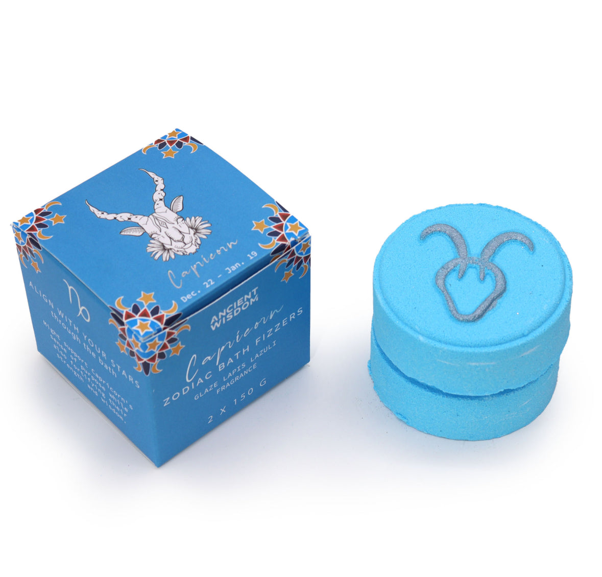 Set of Zodiac Bath Fizzers with Horoscope - Capricorn