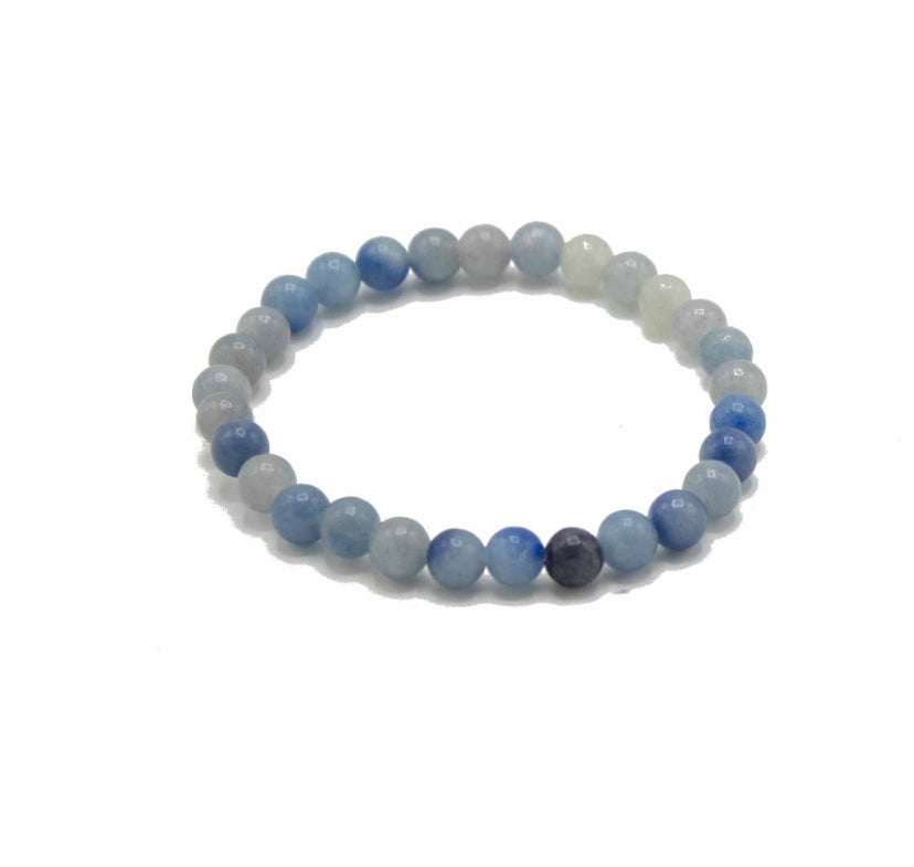 Gemstone Manifestation Bracelet - Blue Lace Agate - Independence