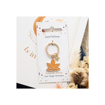 Autumn Magic Leaf Keyring