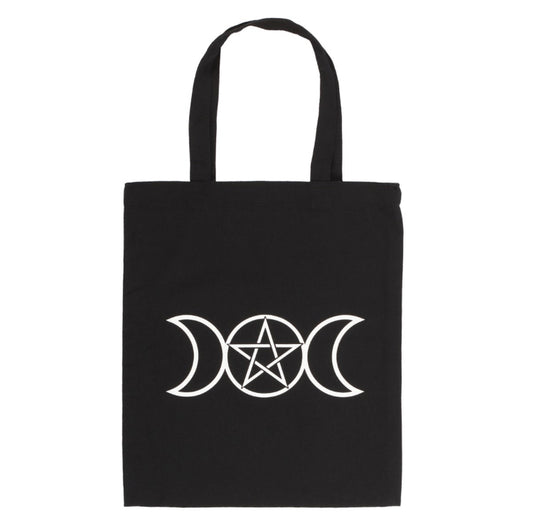 Triple Moon Polycotton Tote Bag