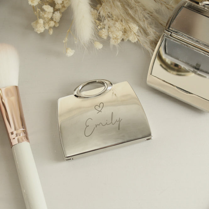 Personalised Handbag Compact Mirror