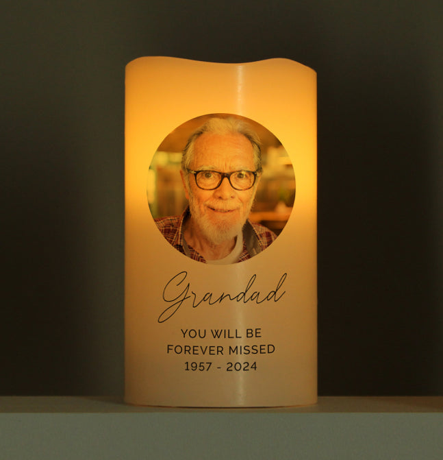 Personalised Photo Upload LED Candle