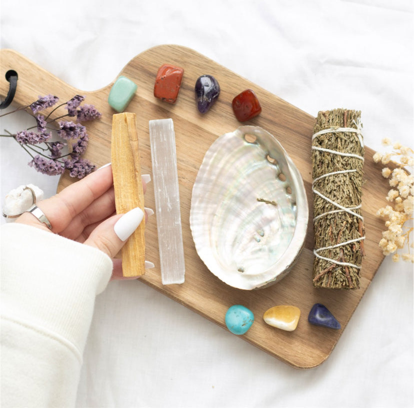 Divine Energy Smudge and Stone Wellness Kit