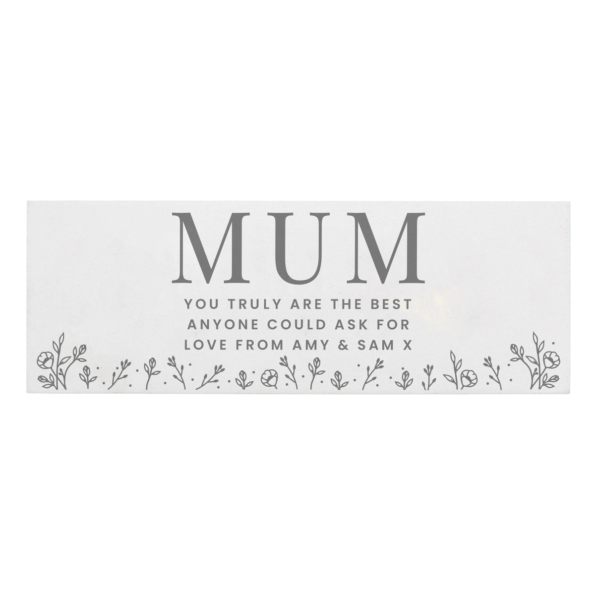 Personalised Floral Wooden Mum Ornament