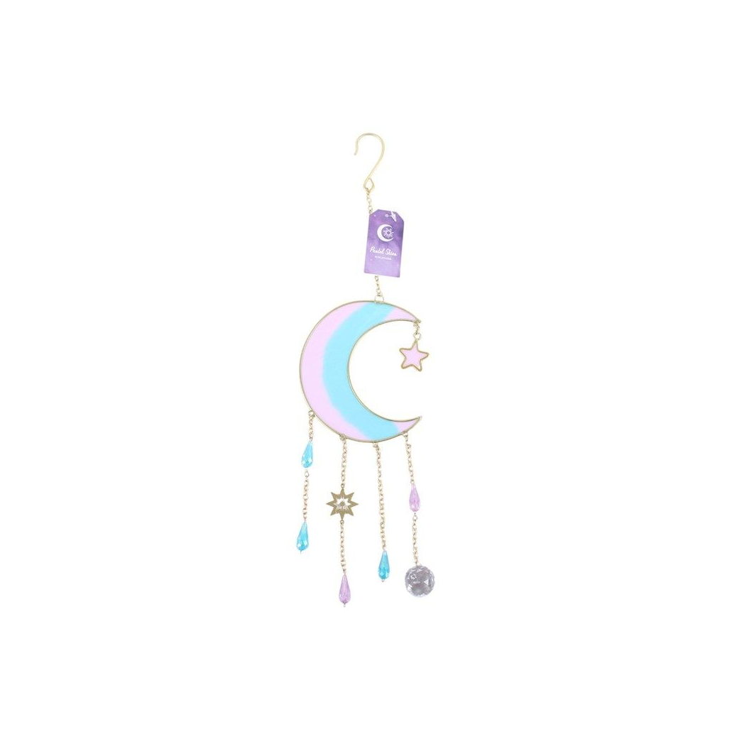 Iridescent Crescent Moon Suncatcher