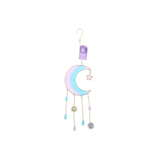 Iridescent Crescent Moon Suncatcher