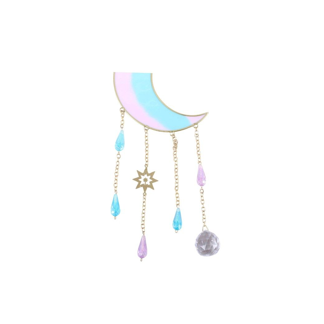 Iridescent Crescent Moon Suncatcher