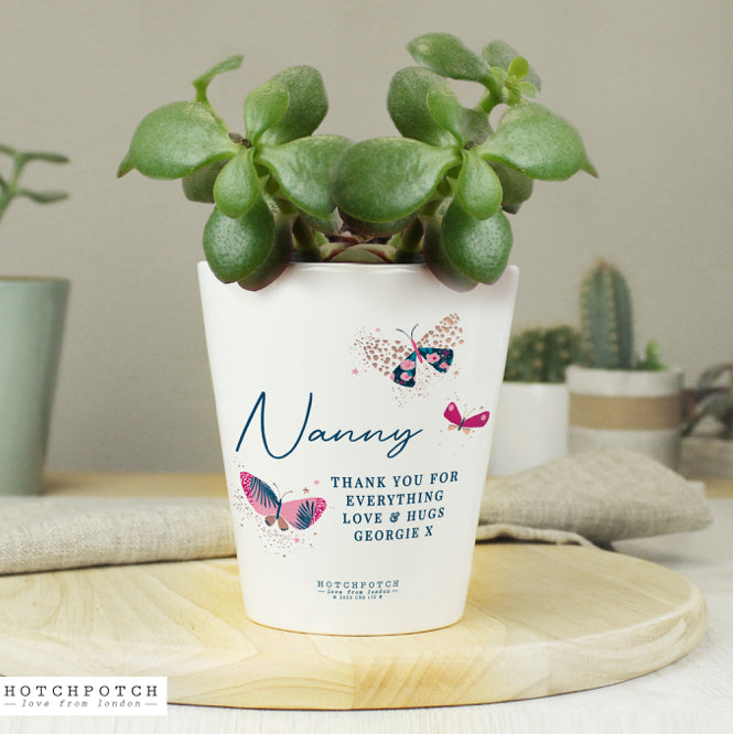 Personalised Butterfly Plant Pot