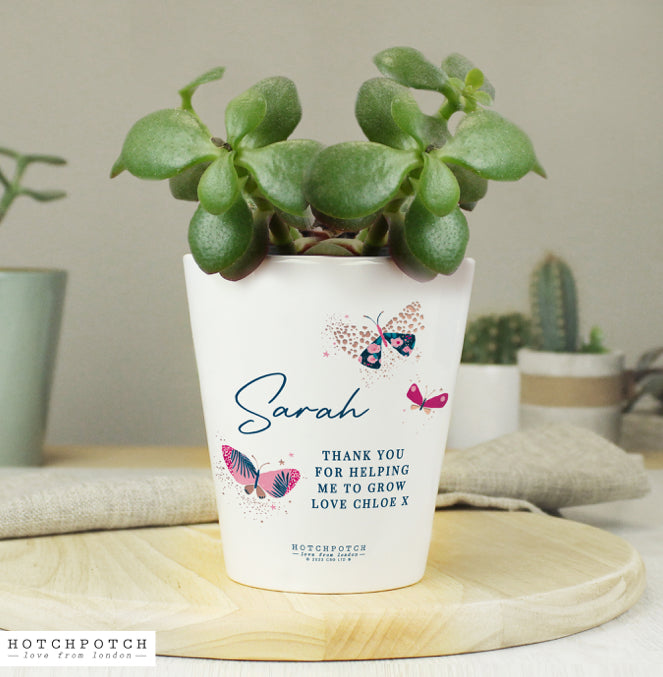 Personalised Butterfly Plant Pot