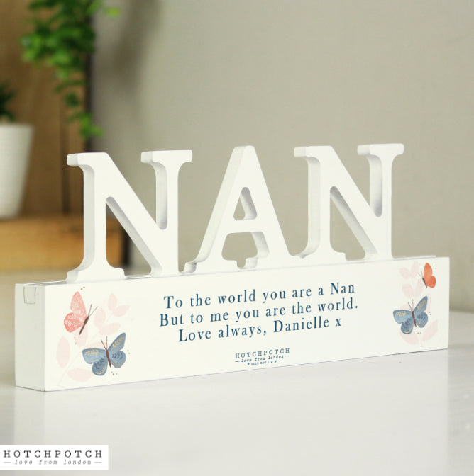 Personalised Butterfly Nan Ornament