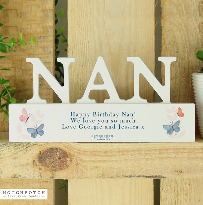 Personalised Butterfly Nan Ornament