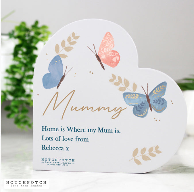 Personalised Butterfly Heart Ornament