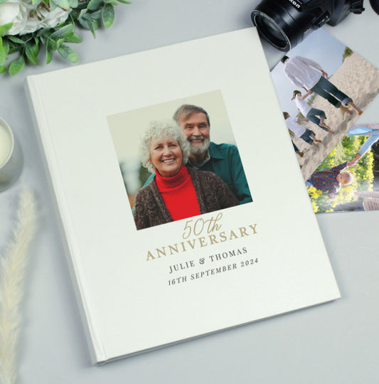 Personalised Photo Upload 50th Anniversary Traditional Photo Album