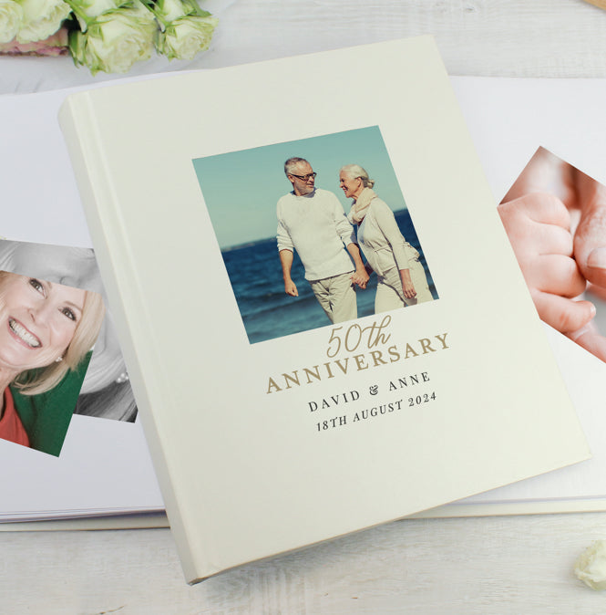 Personalised Photo Upload 50th Anniversary Traditional Photo Album