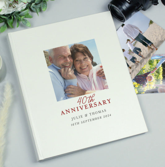 Personalised Photo Upload 40th Anniversary Traditional Photo Album