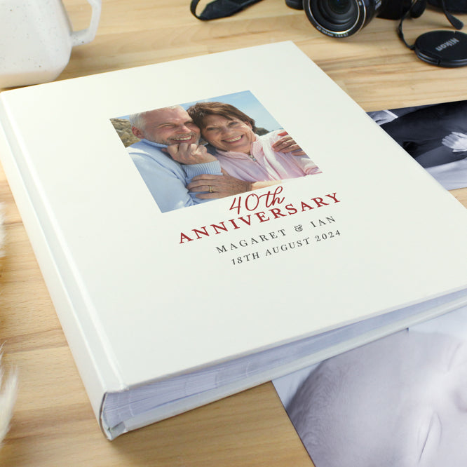 Personalised Photo Upload 40th Anniversary Traditional Photo Album