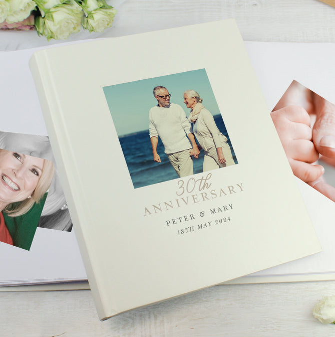 Personalised Photo Upload 30th Anniversary Traditional Photo Album