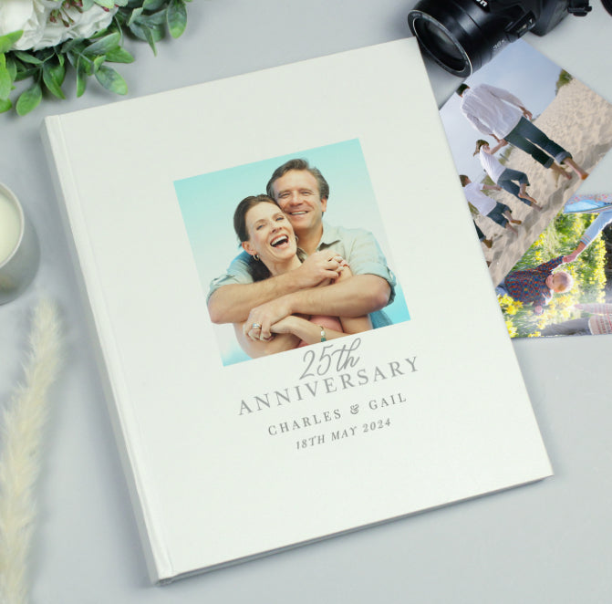 Personalised Photo Upload 25th Anniversary Traditional Photo Album