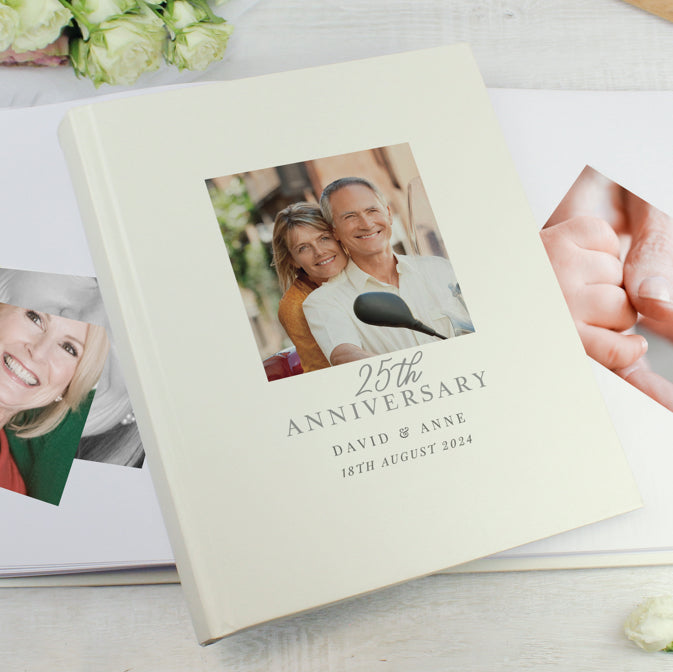 Personalised Photo Upload 25th Anniversary Traditional Photo Album