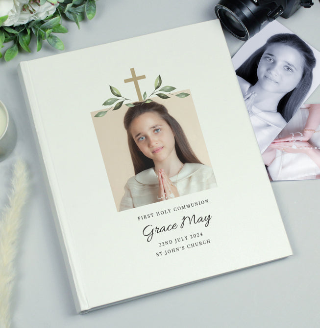 Personalised Christening Photo Upload Traditional Photo Album