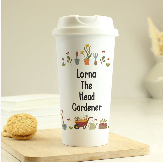 Personalised Gardening Travel Mug