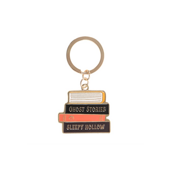 The Haunted Library Book Stack Keyring