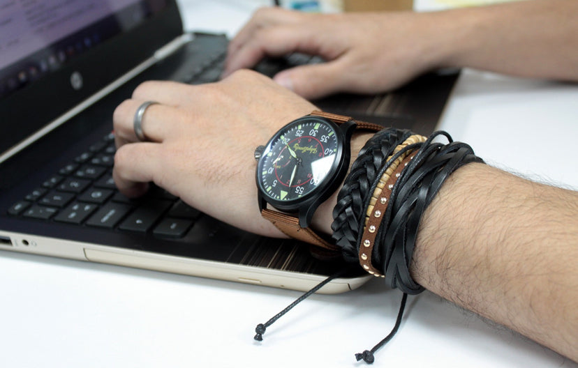 Mens Bracelet Sets - Metal & Leather (asst)