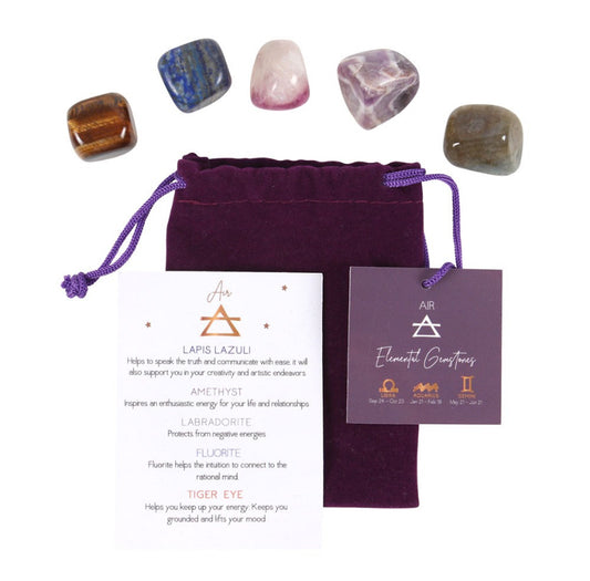 Air Element Tumble Gemstone Set