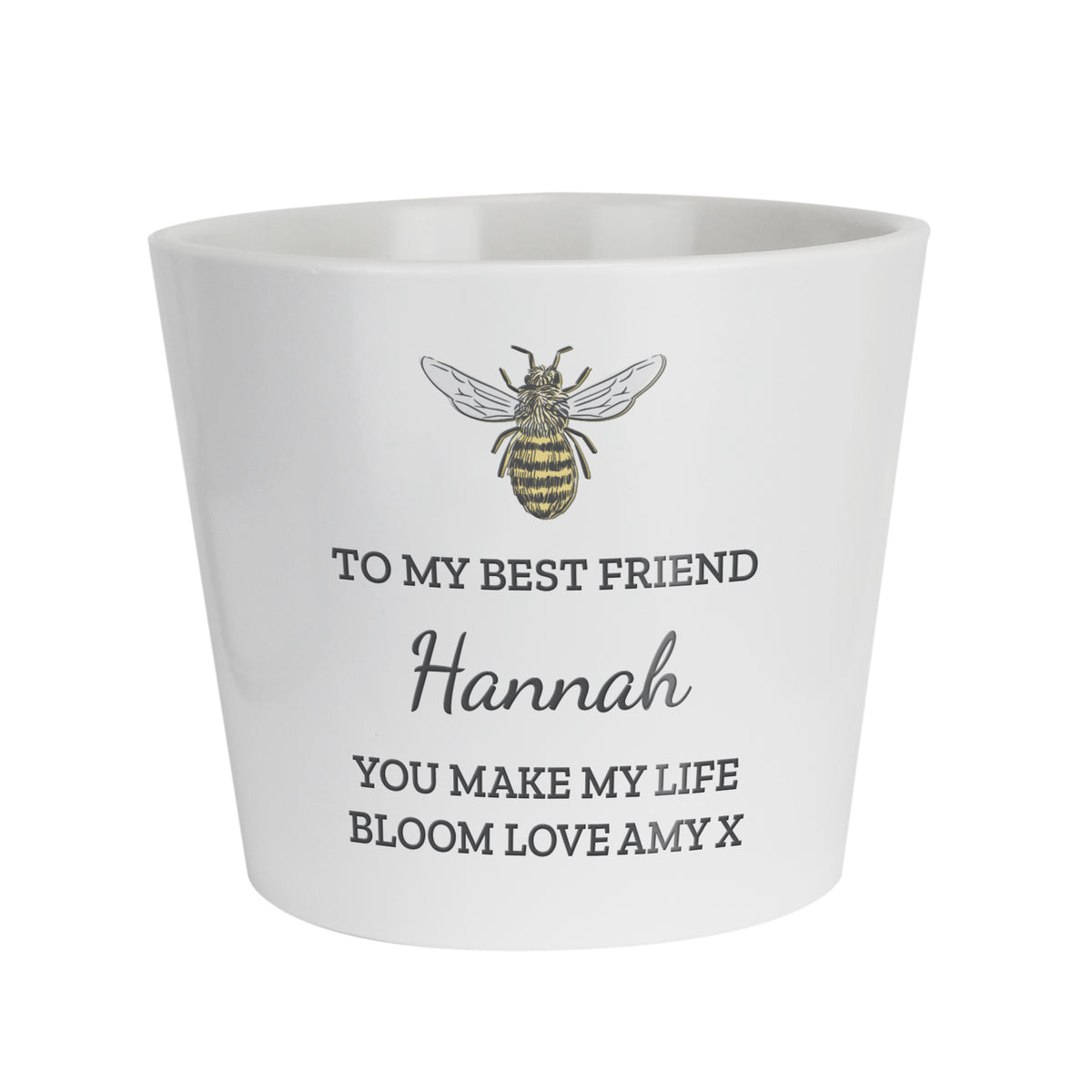 Personalised Bee Large Plant Pot