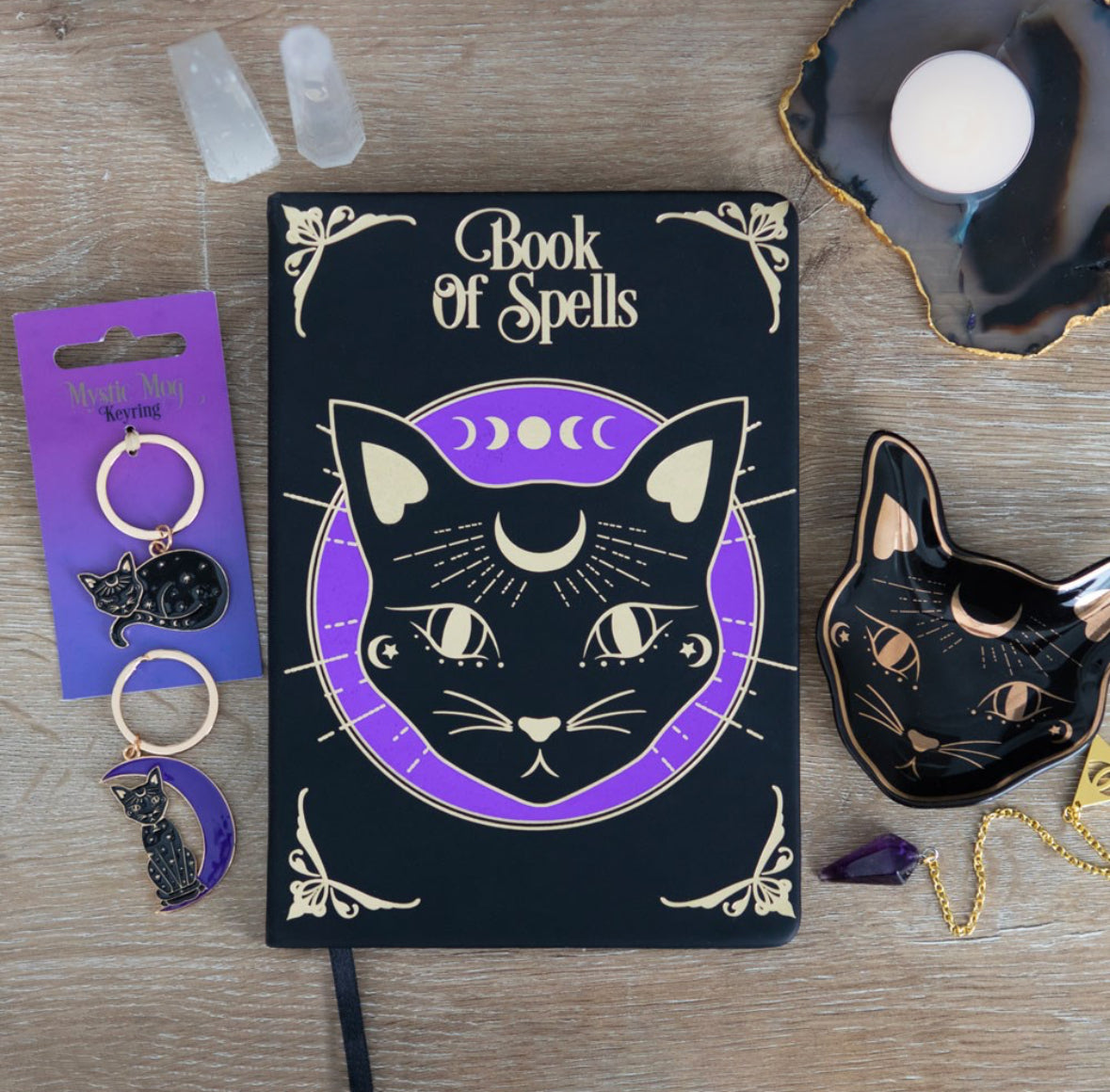 Mystic Mog Book of Spells A5 Notebook