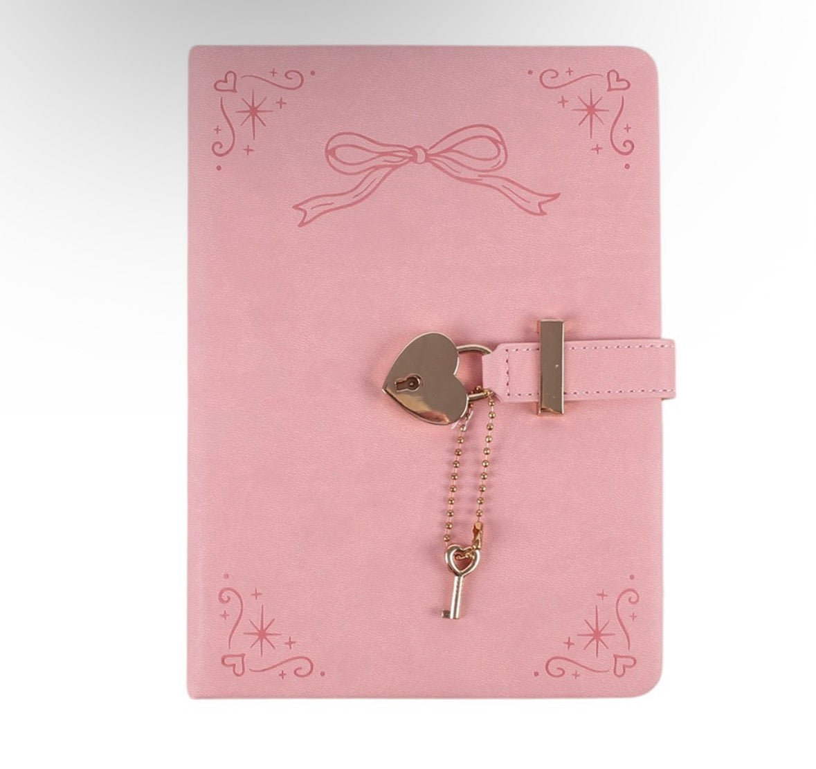 Pink Faux Leather A5 Diary with Lock