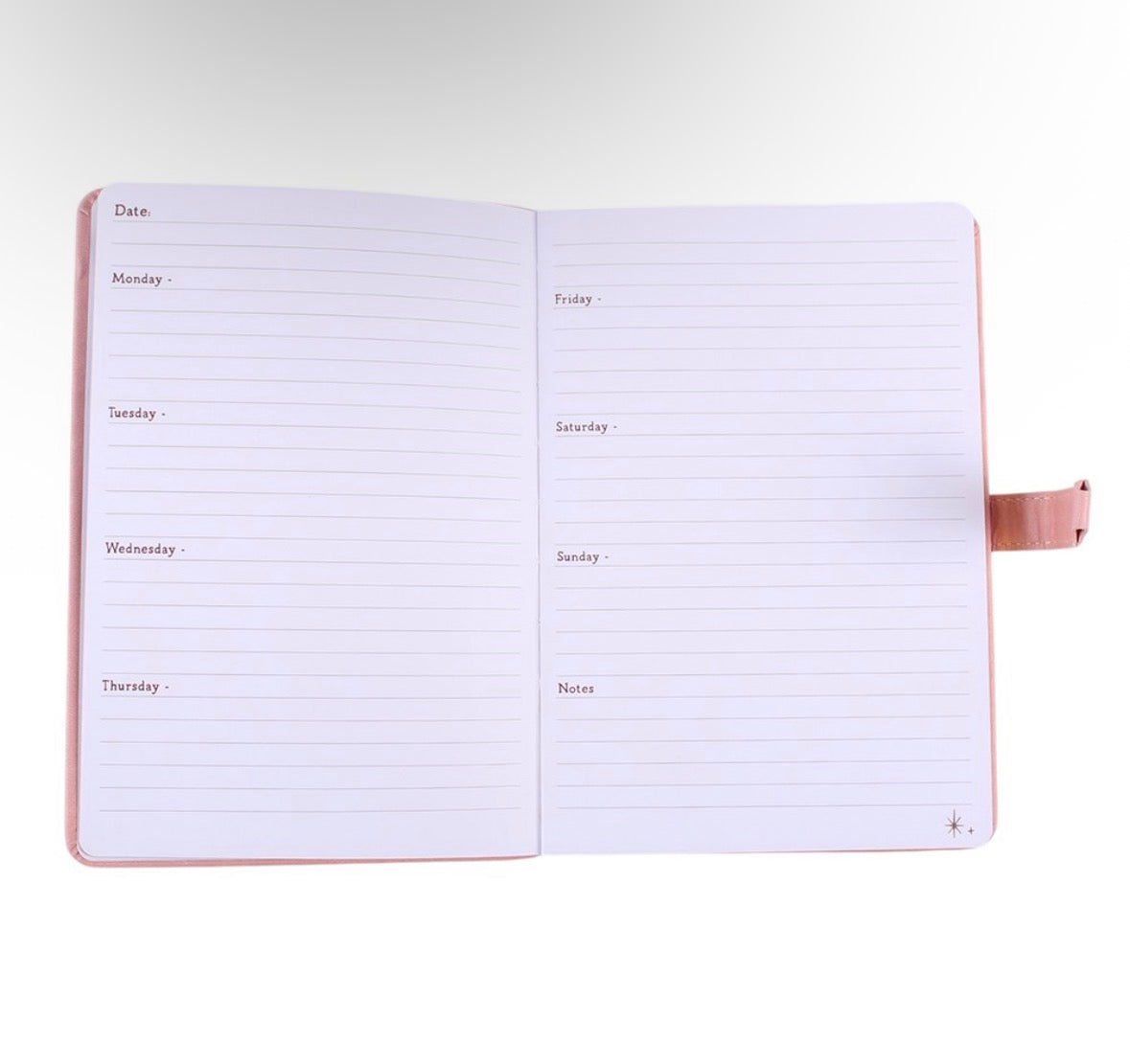 Pink Faux Leather A5 Diary with Lock