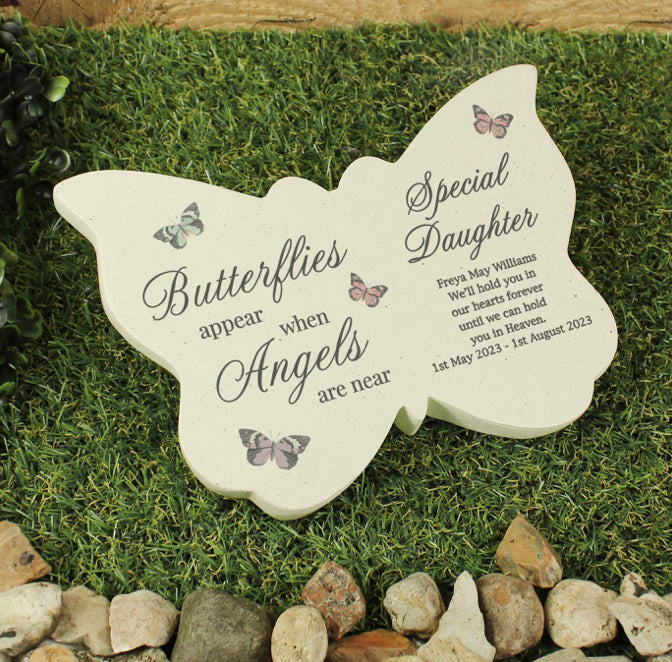 Personalised Butterflies Appear Memorial Printed Resin Butterfly