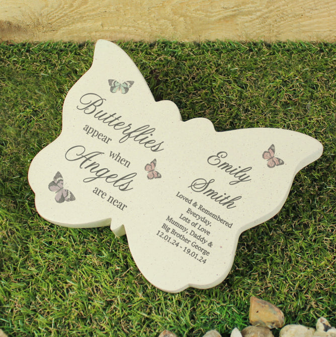 Personalised Butterflies Appear Memorial Printed Resin Butterfly