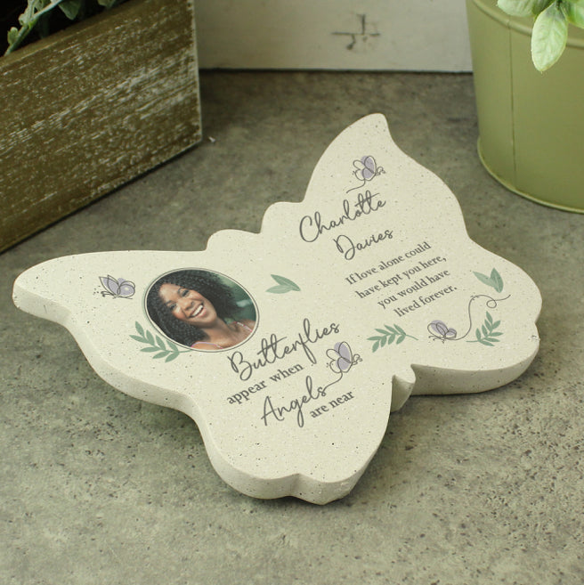 Personalised Butterflies Appear Photo Upload Memorial Resin Butterfly