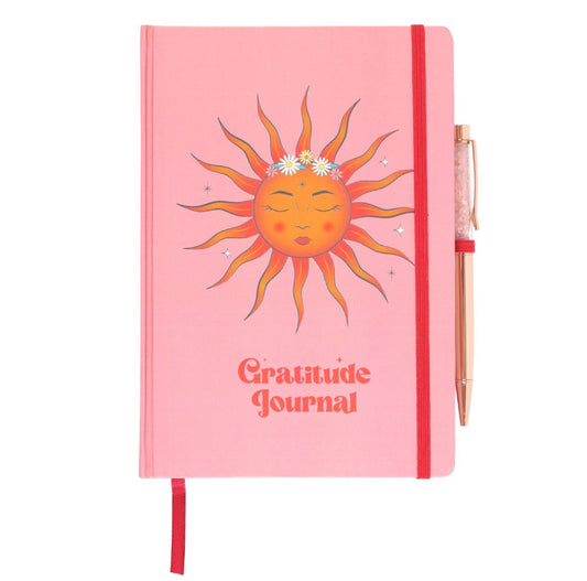 The Sun Gratitude Journal with Rose Quartz Pen