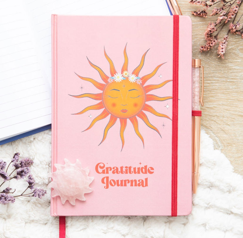 The Sun Gratitude Journal with Rose Quartz Pen