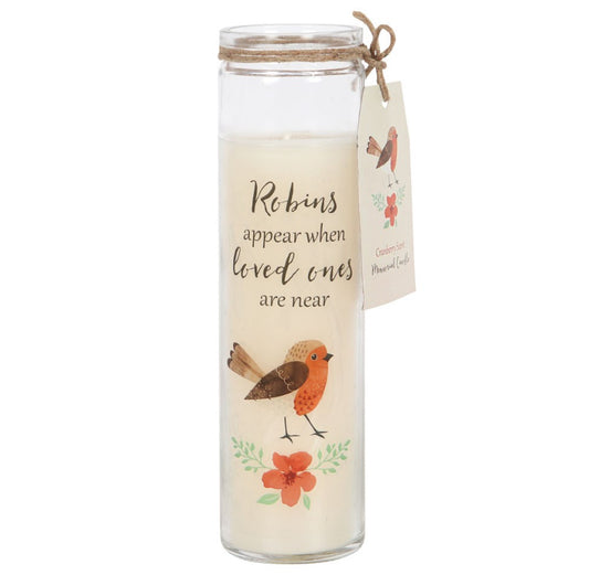 Robins Appear Cranberry Tube Candle